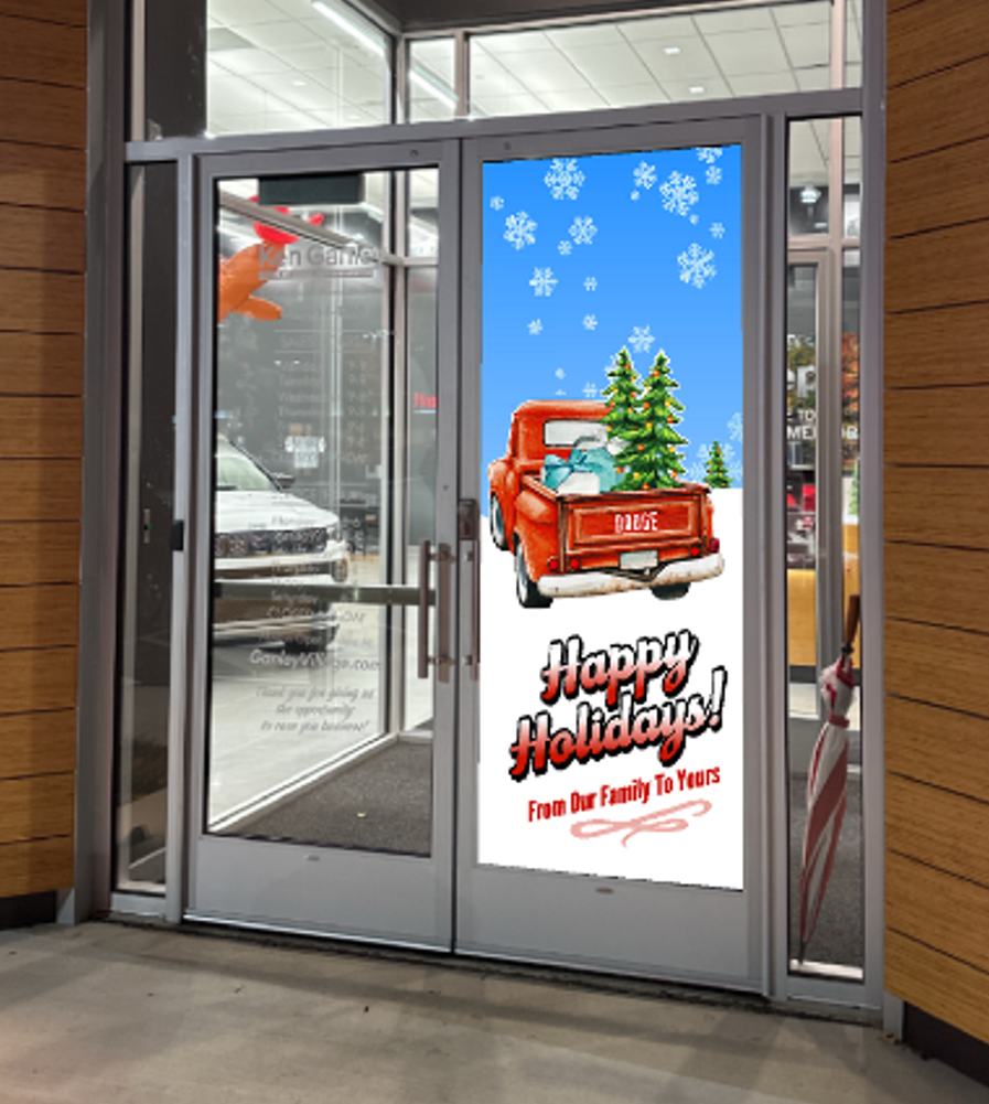 Holiday Door See Thru Film